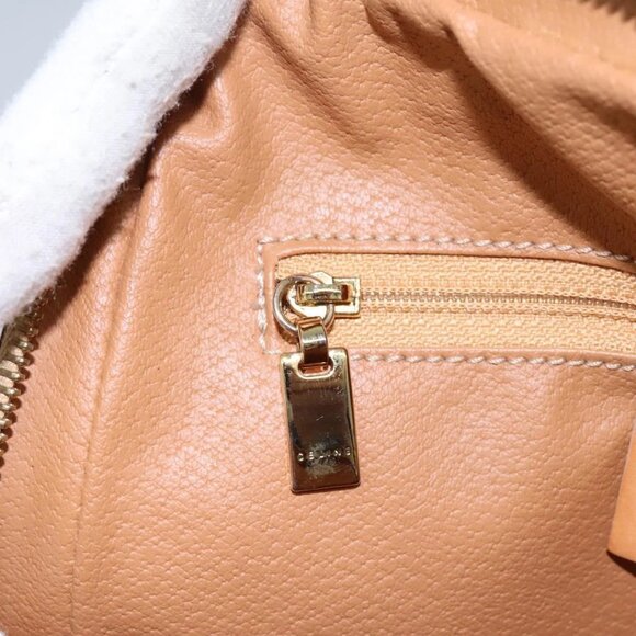 CELINE Macadam Canvas Backpack PVC Leather Beige Auth BD1038 - Picture 11 of 16